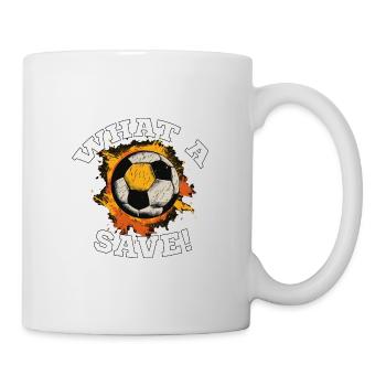 Fußball ball - What a Save! - Tasse - Weiß - Rechts