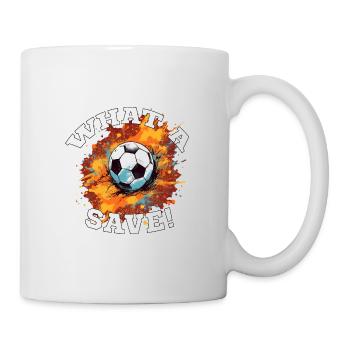 Balle de football - Quelle sauvegarde! - Mug blanc - blanc - Droite