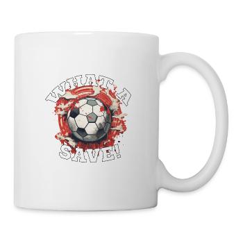 Balle de football - Quelle sauvegarde! - Mug blanc - blanc - Droite