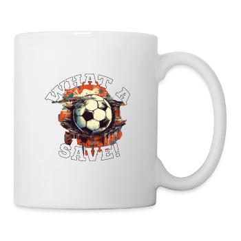 Balle de football - Quelle sauvegarde! - Mug blanc - blanc - Droite