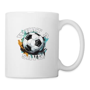 Balle de football - Quelle sauvegarde! - Mug blanc - blanc - Droite