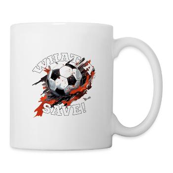 Balle de football - Quelle sauvegarde! - Mug blanc - blanc - Droite
