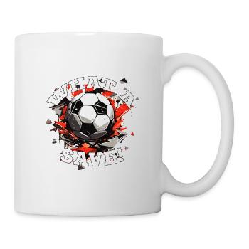 Balle de football - Quelle sauvegarde! - Mug blanc - blanc - Droite