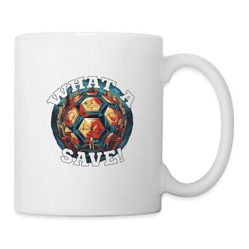 Balle de football - Quelle sauvegarde! - Mug blanc - blanc - Droite