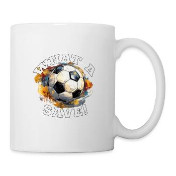 Balle de football - Quelle sauvegarde! - Mug blanc - blanc - Droite