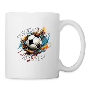 Fußball ball - What a Save! - Tasse - Weiß - Rechts