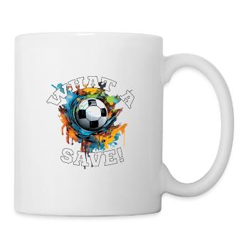 Balle de football - Quelle sauvegarde! - Mug blanc - blanc - Droite