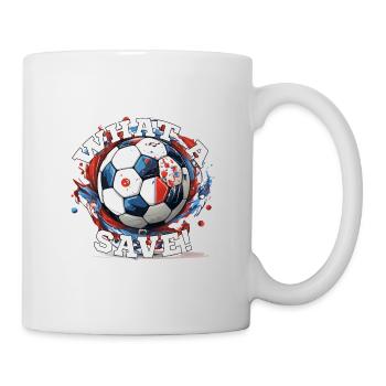 Balle de football - Quelle sauvegarde! - Mug blanc - blanc - Droite