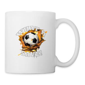 Balle de football - Quelle sauvegarde! - Mug blanc - blanc - Droite