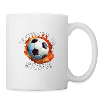 Fußball ball - What a Save! - Tasse - Weiß - Rechts