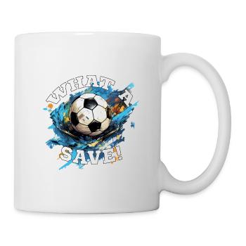 Balle de football - Quelle sauvegarde! - Mug blanc - blanc - Droite