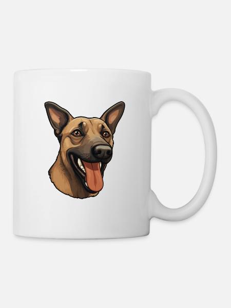 Malinois Dog Face Berger Belge - Mug blanc - blanc