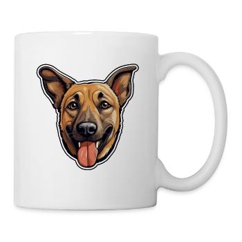 Malinois Dog Face - Living Woof - Mug - white - Right