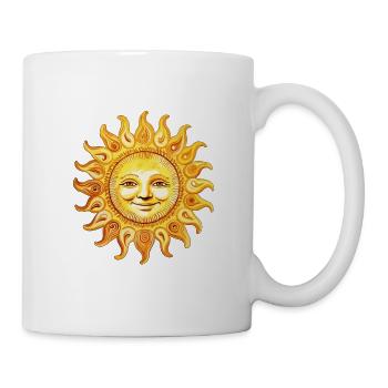 Sonne Lächelnd - Verspielte Ausstrahlung - Tasse - Weiß - Rechts