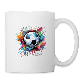 Balle de football - Quelle sauvegarde! - Mug blanc - blanc - Droite