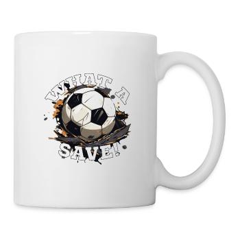 Balle de football - Quelle sauvegarde! - Mug blanc - blanc - Droite