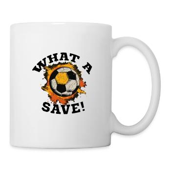 Balle de football - Quelle sauvegarde! - Mug blanc - blanc - Droite