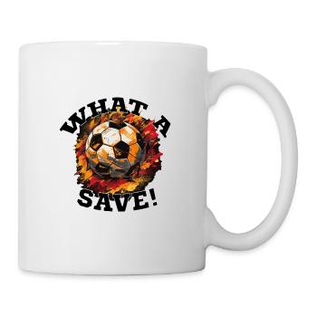 Balle de football - Quelle sauvegarde! - Mug blanc - blanc - Droite