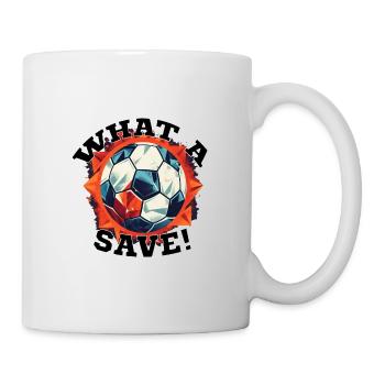 Balle de football - Quelle sauvegarde! - Mug blanc - blanc - Droite