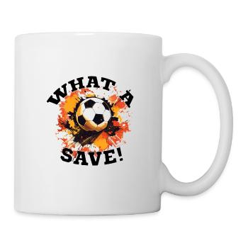 Fußball ball - What a Save! - Tasse - Weiß - Rechts