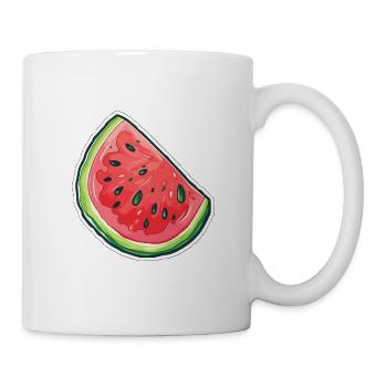 Tranche de pastèque - délices juteux - Mug blanc - blanc - Droite
