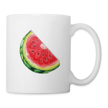 Tranche de pastèque désaltérant la soif - Mug blanc - blanc - Droite