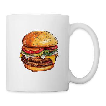 Délice de cheeseburger - Mug blanc - blanc - Droite