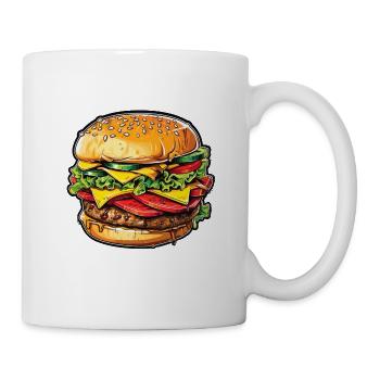 Euphorie du cheeseburger - Mug blanc - blanc - Droite
