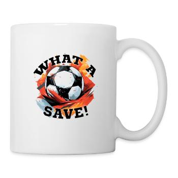 Balle de football - Quelle sauvegarde! - Mug blanc - blanc - Droite