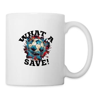 Balle de football - Quelle sauvegarde! - Mug blanc - blanc - Droite