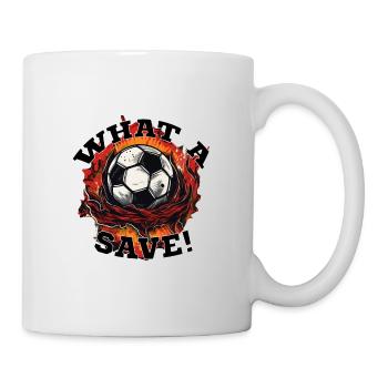 Balle de football - Quelle sauvegarde! - Mug blanc - blanc - Droite