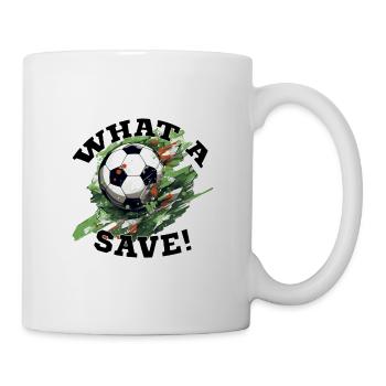 Balle de football - Quelle sauvegarde! - Mug blanc - blanc - Droite