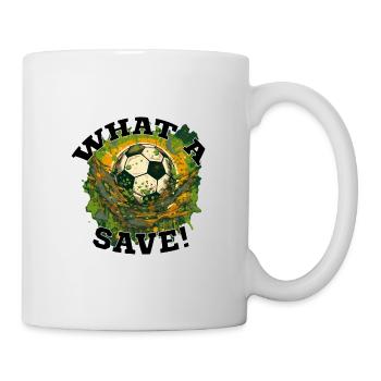 Fußball ball - What a Save! - Tasse - Weiß - Rechts