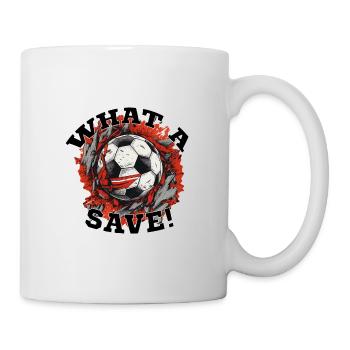Balle de football - Quelle sauvegarde! - Mug blanc - blanc - Droite