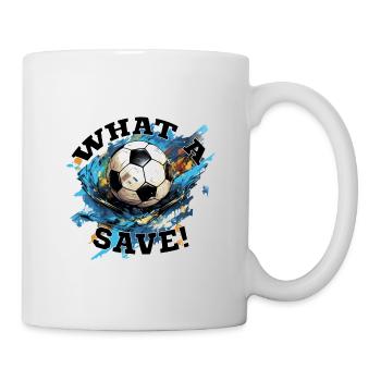Fußball ball - What a Save! - Tasse - Weiß - Rechts