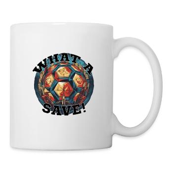 Fußball ball - What a Save! - Tasse - Weiß - Rechts
