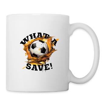 Balle de football - Quelle sauvegarde! - Mug blanc - blanc - Droite