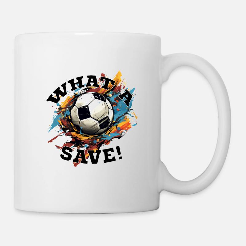 Fußball ball - What a Save! - Tasse - Weiß