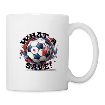 Balle de football - Quelle sauvegarde! - Mug blanc - blanc - Droite