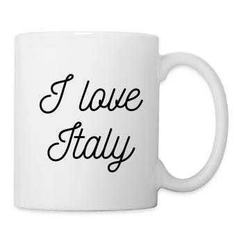I Love Italy – Calligraphie Typographie Design - Mug blanc - blanc - Droite