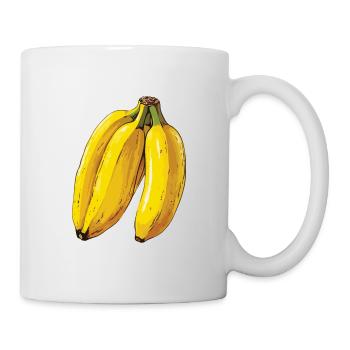 Bananengelbe Köstlichkeiten - Tasse - Weiß - Rechts