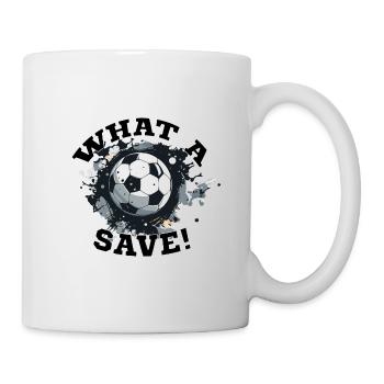 Balle de football - Quelle sauvegarde! - Mug blanc - blanc - Droite