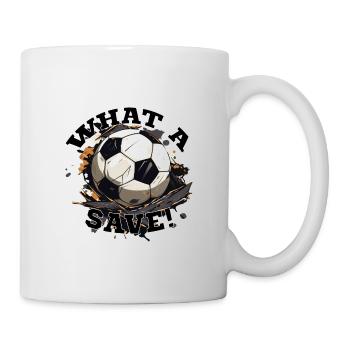 Balle de football - Quelle sauvegarde! - Mug blanc - blanc - Droite