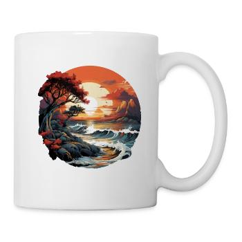 Tropisch - Tasse - Weiß - Rechts