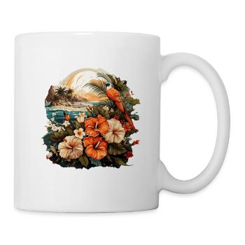 Tropisch - Tasse - Weiß - Rechts