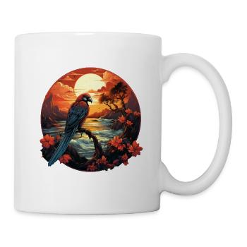 Tropisch - Papagei - Tasse - Weiß - Rechts