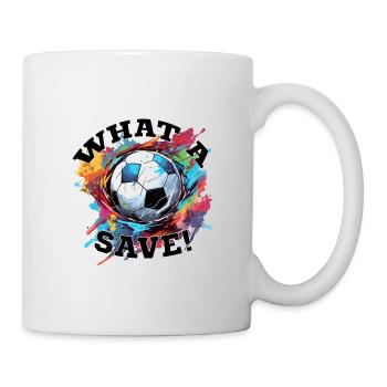 Balle de football - Quelle sauvegarde! - Mug blanc - blanc - Droite