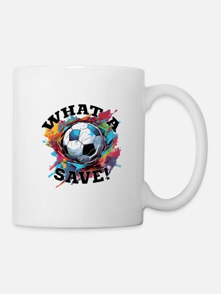Fußball ball - What a Save! - Tasse - Weiß