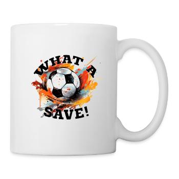 Balle de football - Quelle sauvegarde! - Mug blanc - blanc - Droite