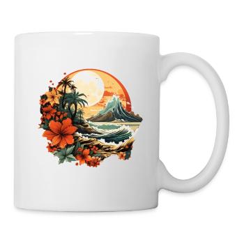 Tropisch - Tasse - Weiß - Rechts